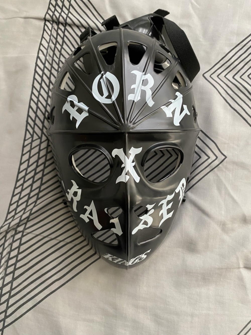 BORN X RAISED LA Kings Black Hockey Mask